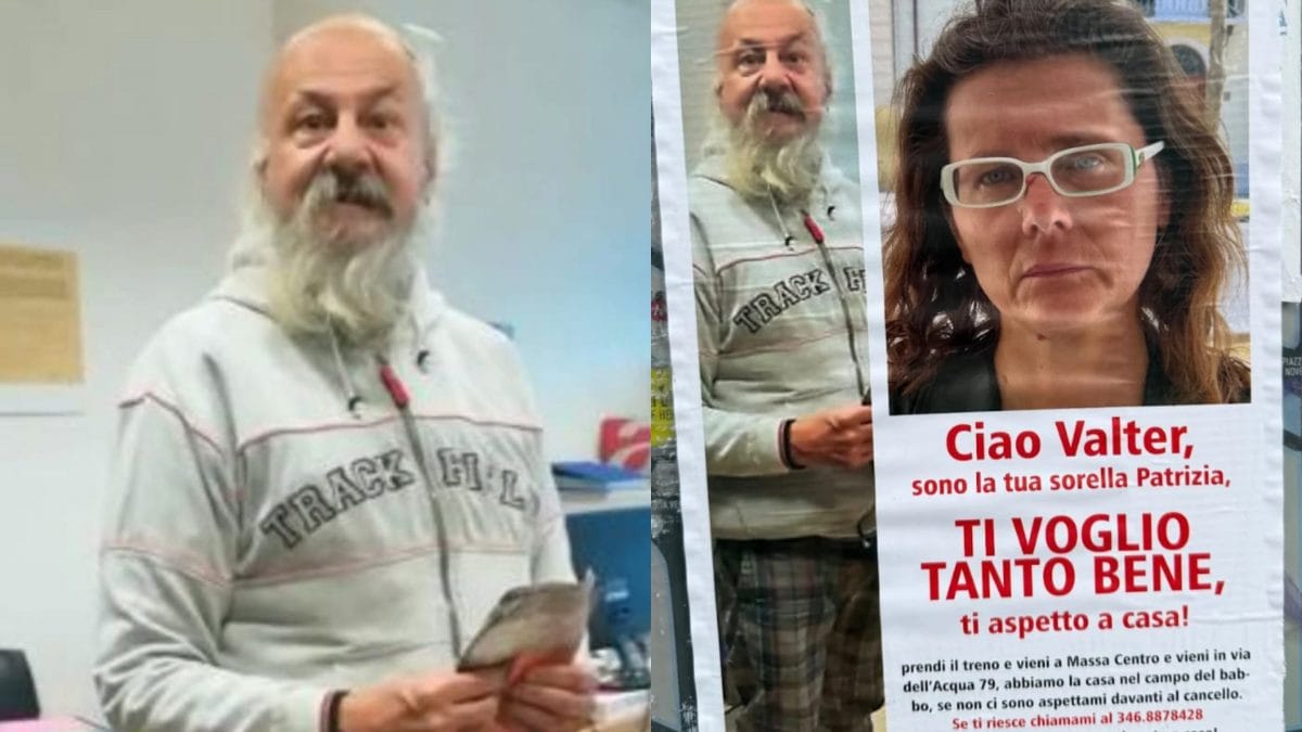 Da sinistra, Valter Del Freo; il volantino di Patrizia che circolando a Milano.