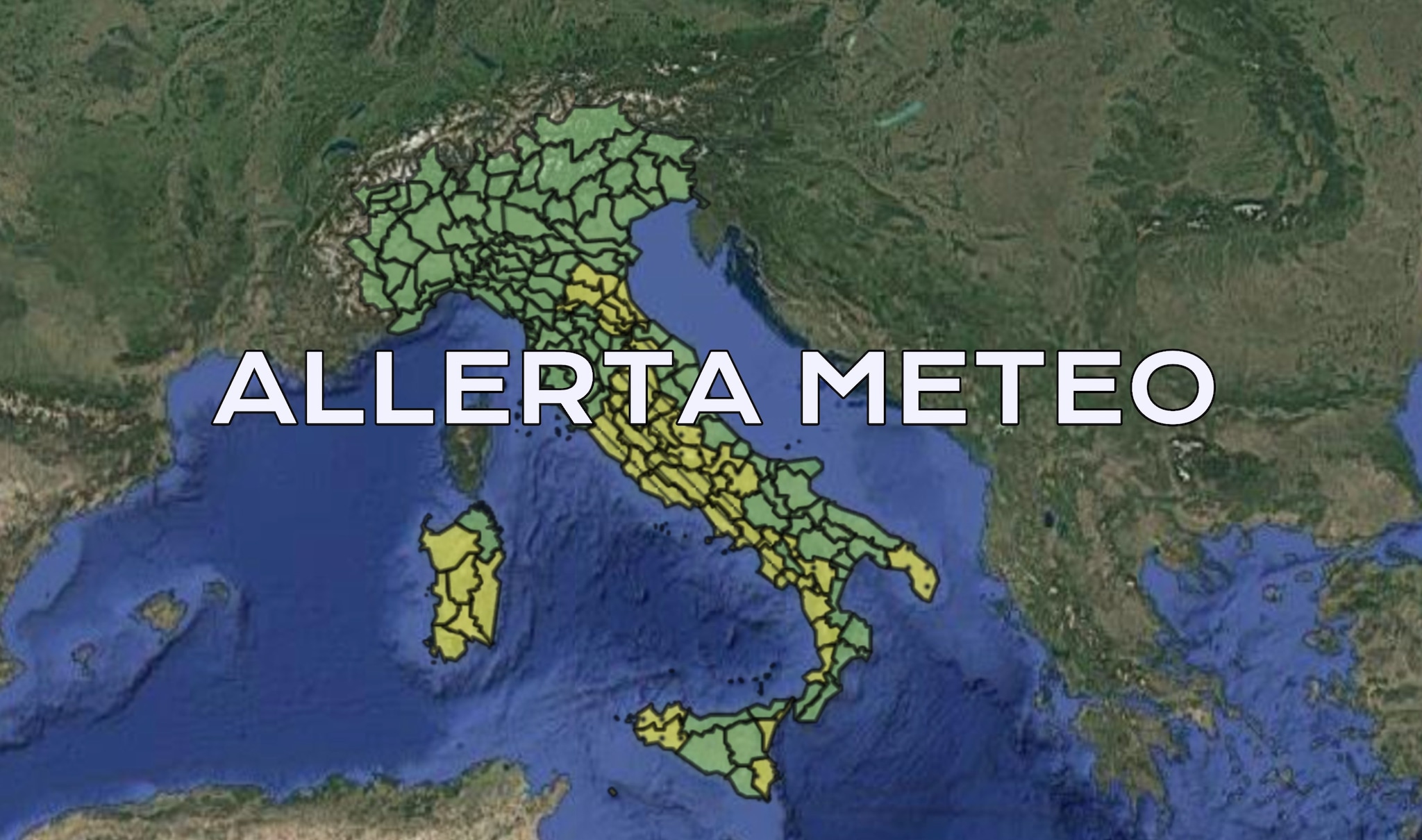 Maltempo, allerta meteo gialla per temporali domenica 25 gennaio: le regioni a rischio