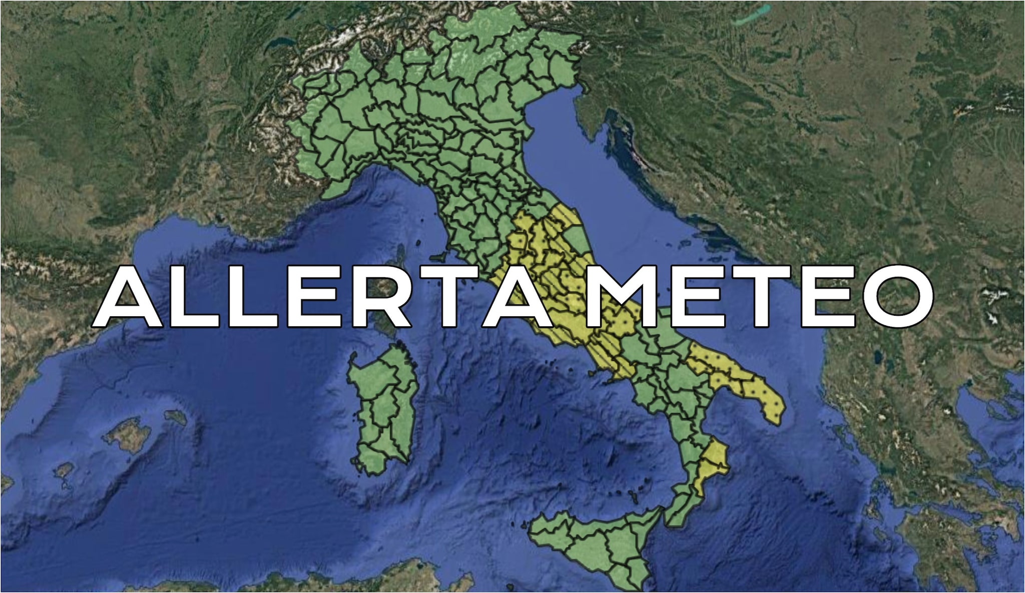 Maltempo, allerta meteo gialla per temporali domani lunedì 5 gennaio: le regioni a rischio