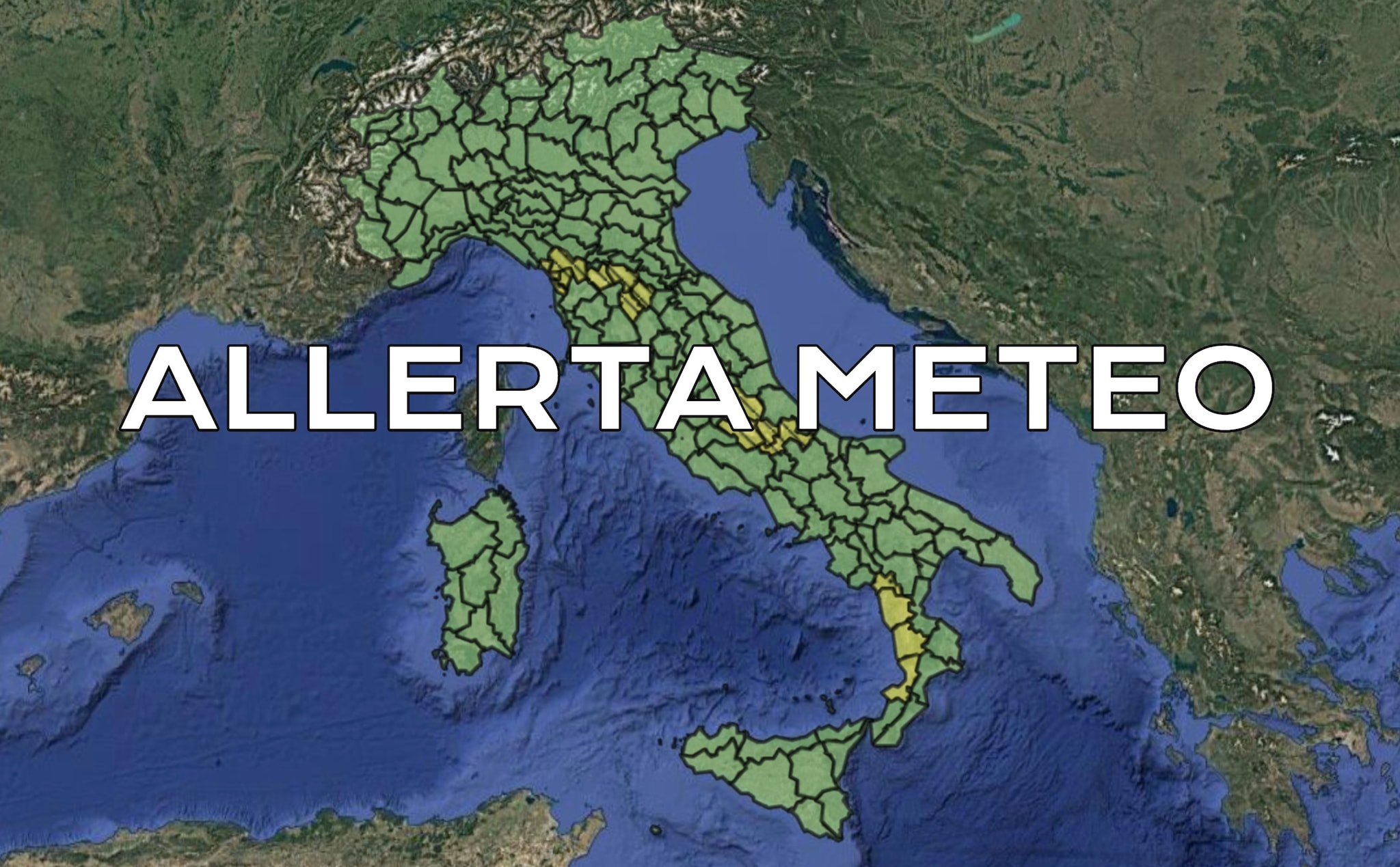 Maltempo, allerta meteo gialla per temporali venerdì 9 gennaio: le regioni a rischio