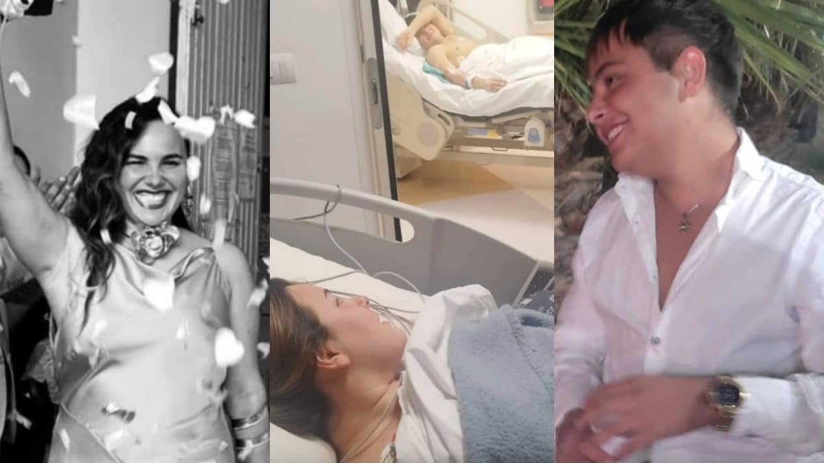 Da sinistra, Concetta, 31 anni; il momento post–operatorio; Alessandro, 19.