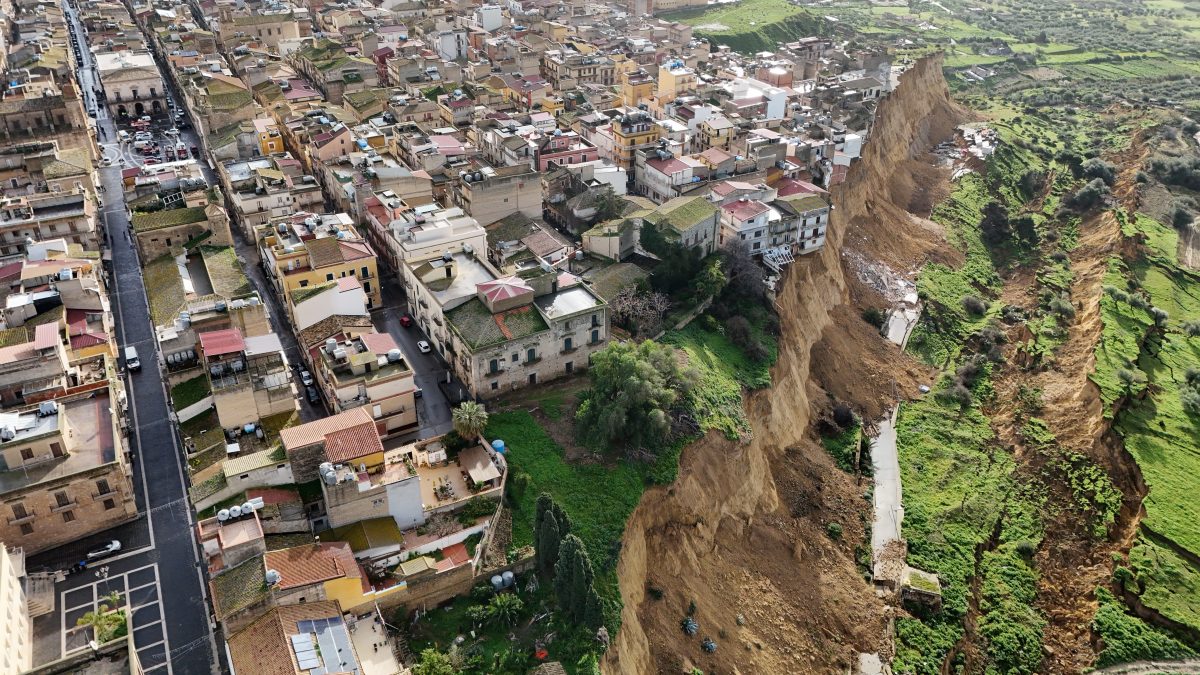 La frana di Niscemi vista dall’alto