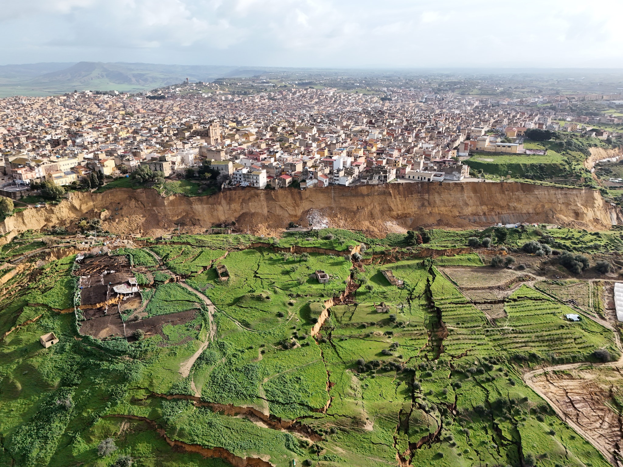 La frana di Niscemi vista dall’alto