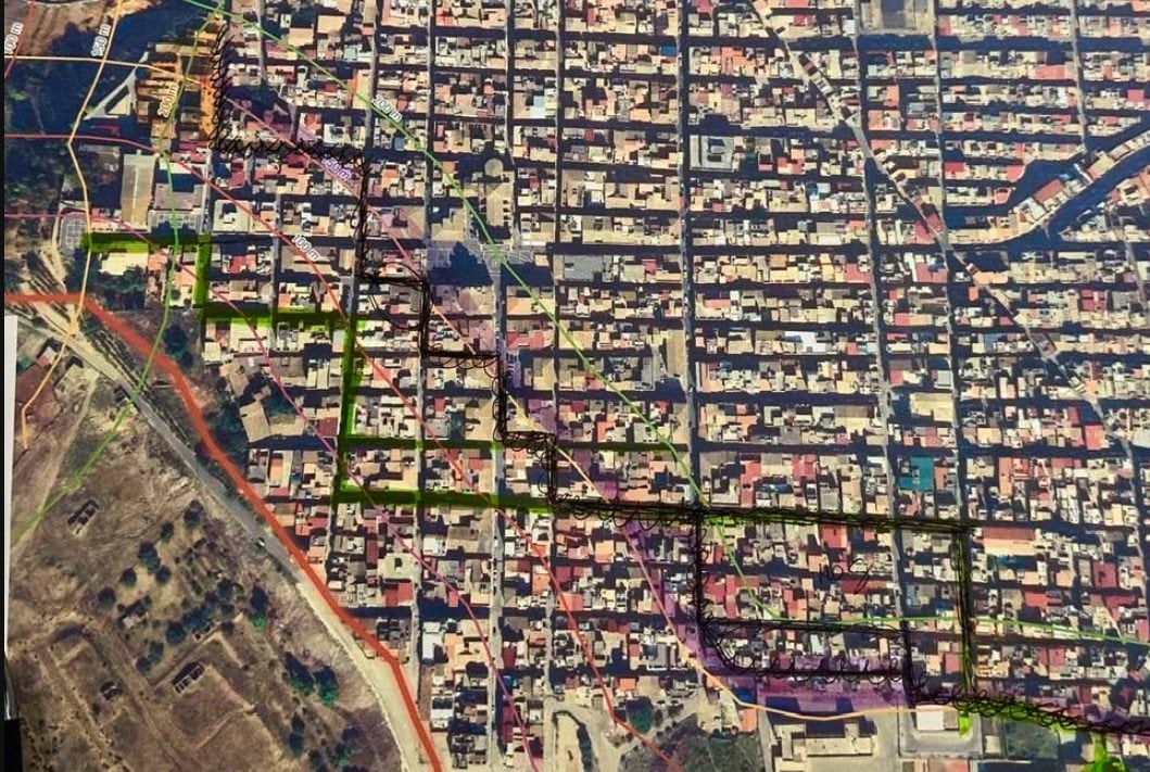 La fascia di zona rossa della frana di Niscemi