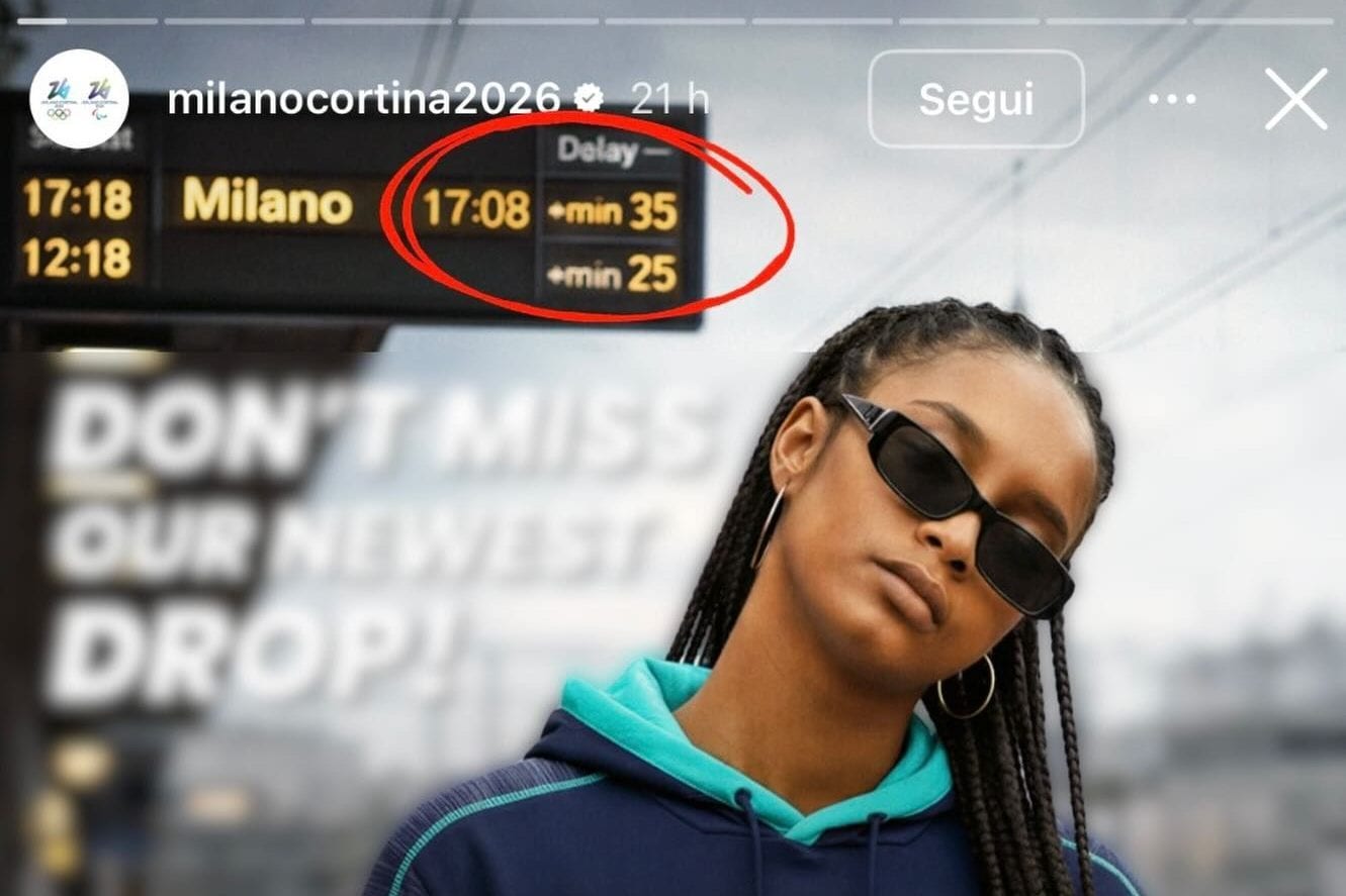 Anche nelle pubblicità delle Olimpiadi i treni italiani sono in ritardo: la gaffe diventa attacco a Salvini