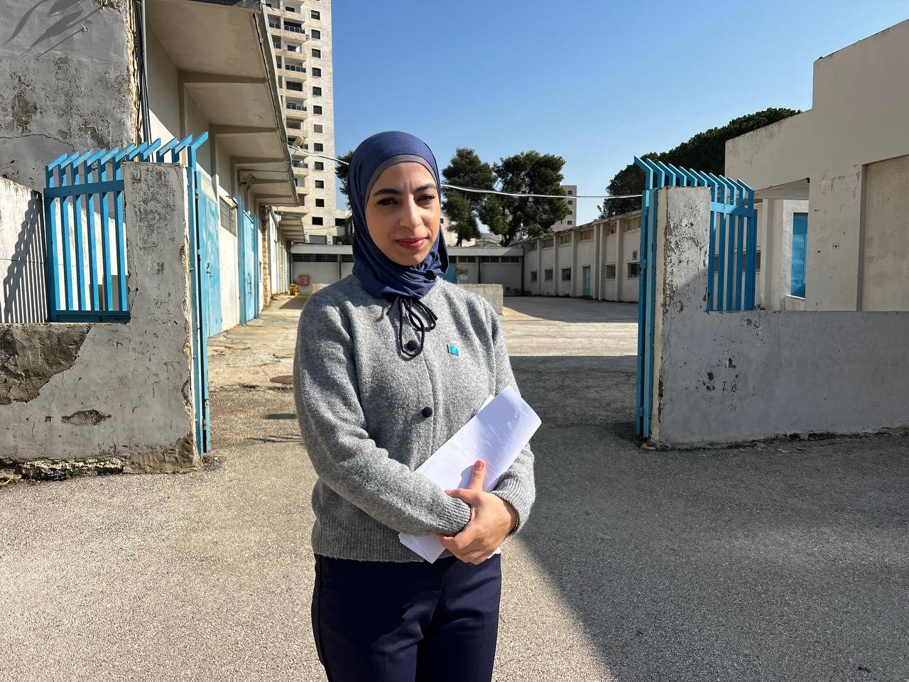Abir Ismail, responsabile dell’informazione pubblica dell’UNRWA