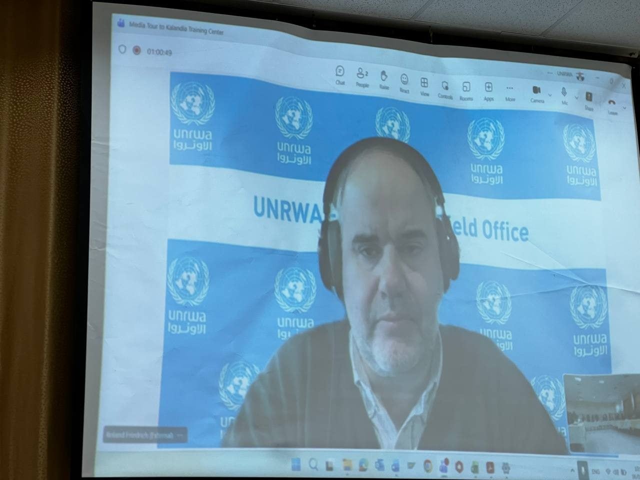 Il presidente generale dell’UNRWA, Ronald Friedrich