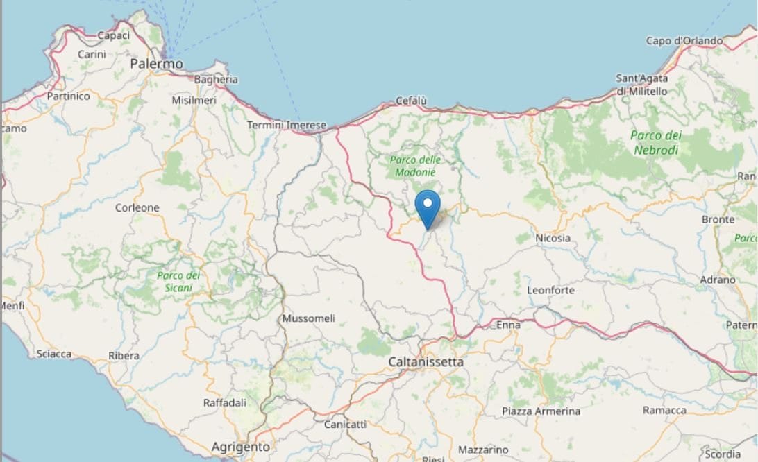 Terremoto oggi in Sicilia, scossa di magnitudo 3.1 in provincia di Palermo con epicentro a Blufi