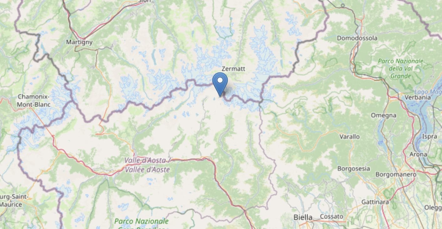 Terremoto oggi in Valle d'Aosta, scossa di magnitudo 3.3: epicentro a Valtournenche, avvertita dalla popolazione