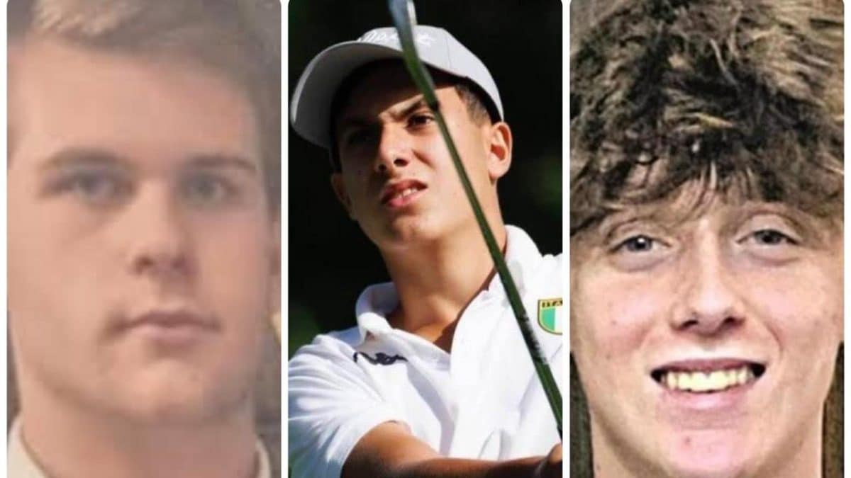 Da sinistra verso destra: Achille Barosi (16 anni), Emanuele Galeppini (17 anni), Giovanni Tamburi (16 anni)