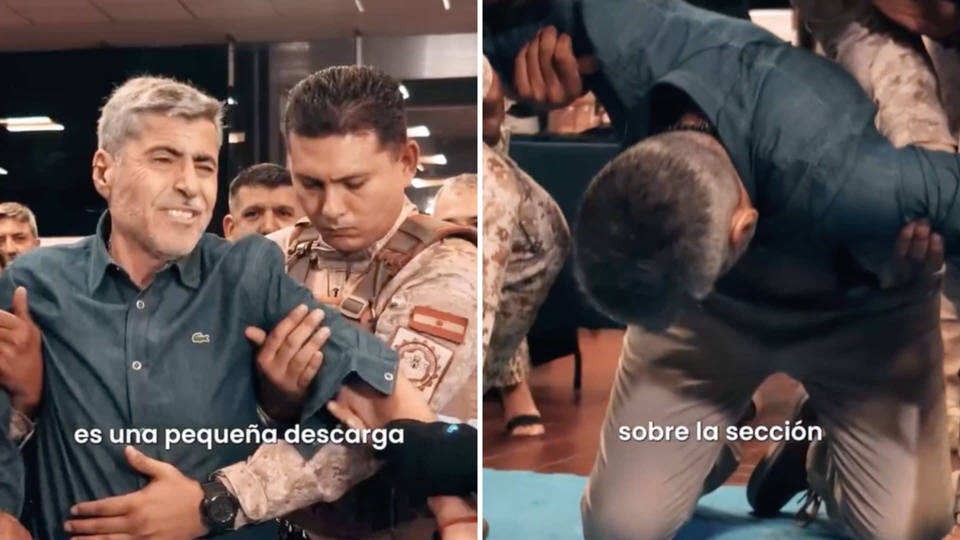 Ministro argentino prova su di sé il nuovo guanto-taser della Polizia e sviene in diretta tv