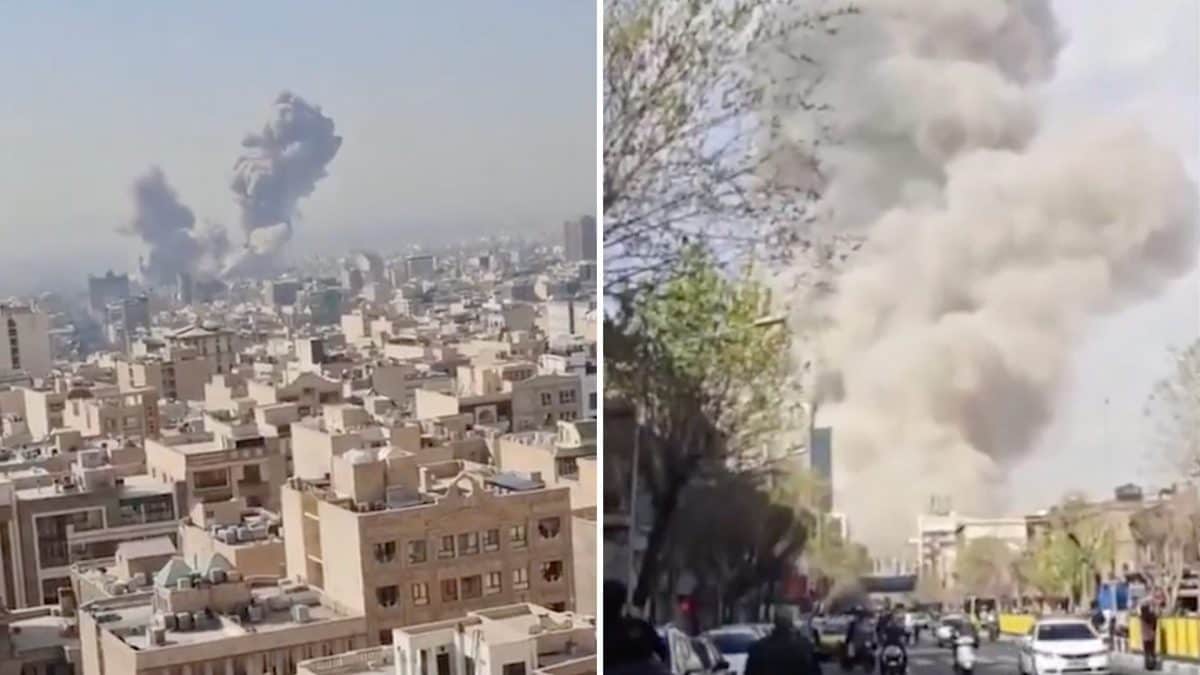Colonne di fumo su Teheran dopo l’attacco di Israele