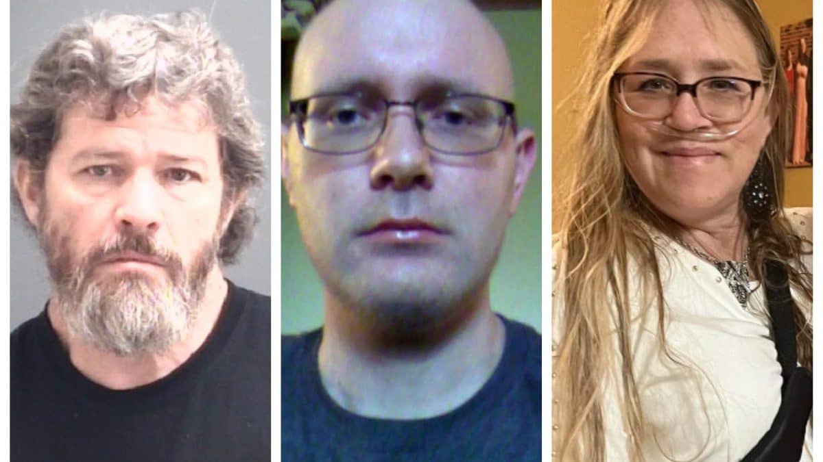 Da sinistra a destra: Michael Kegg Jr., il figlio Michael Kegg III e l’ex moglie Malisa Kegg