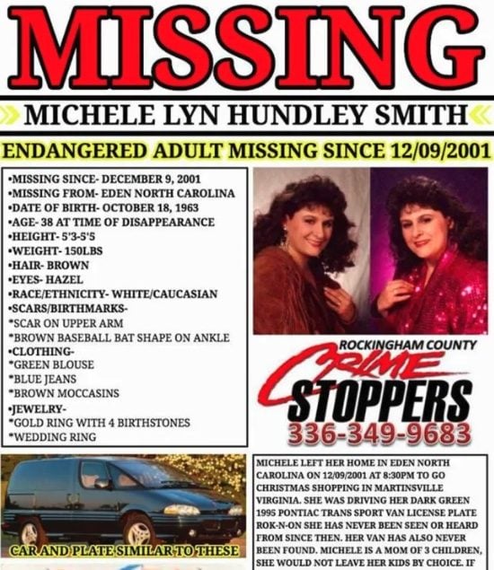 Gli appelli per le ricerche di Michele Hundley Smith