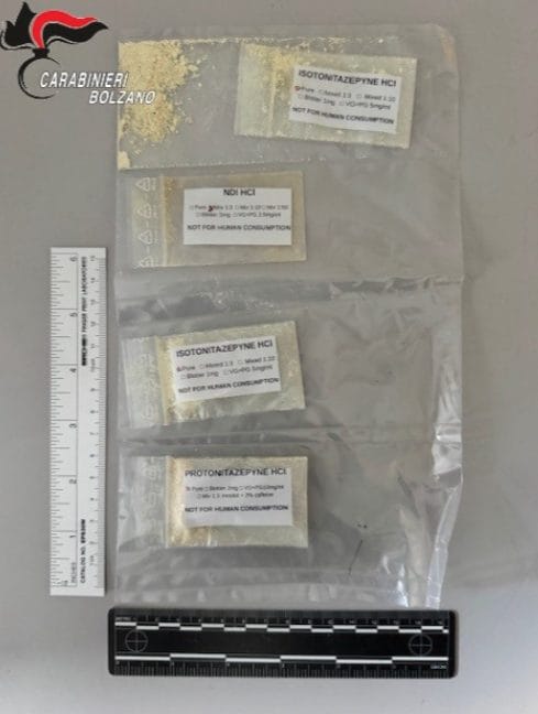 I Nitazeni trovati dal Ris nell’operazione dello scorso ottobre