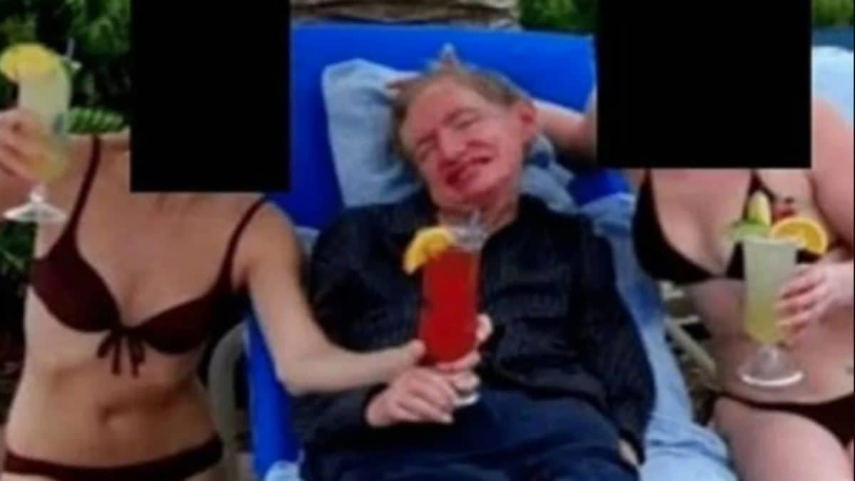 La foto di cui si parla: Stephen Hawking negli Epstein Files
