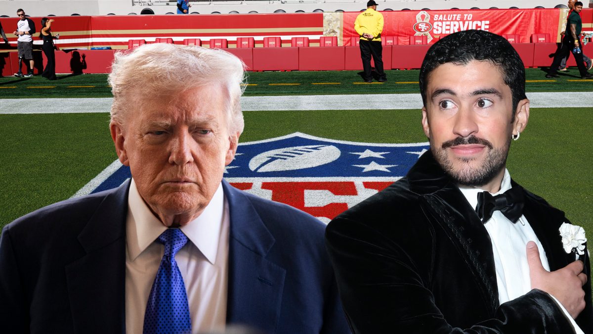 Donald Trump e Bad Bunny, via Getty Images