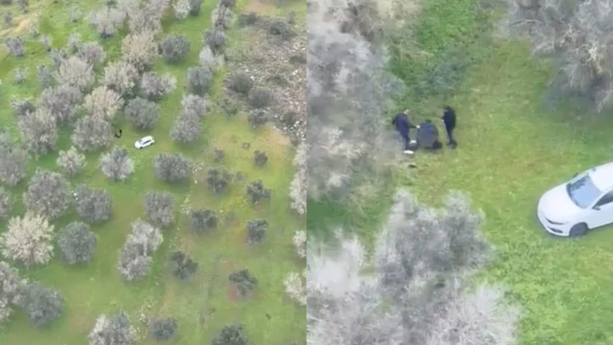 Le immagini dell’arresto dei due rapinatori fermati.