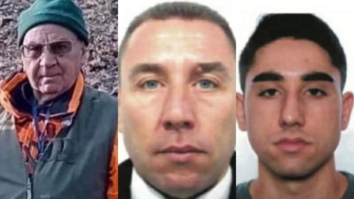 I tre cacciatori trovati morti: Antonio Gatani, 82 anni, i due fratelli Giuseppe, 44, e Davis Pino, 26.