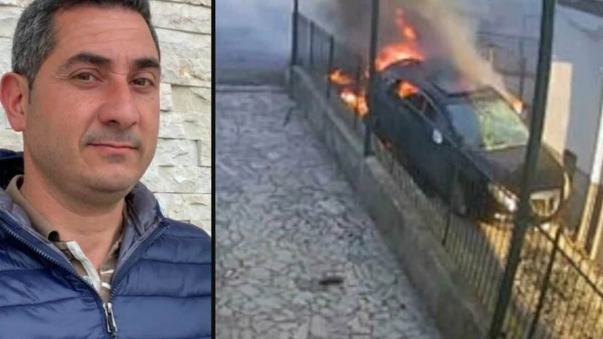 Ciro Caliendo a sinistra, l’attentato a Bacoli a destra