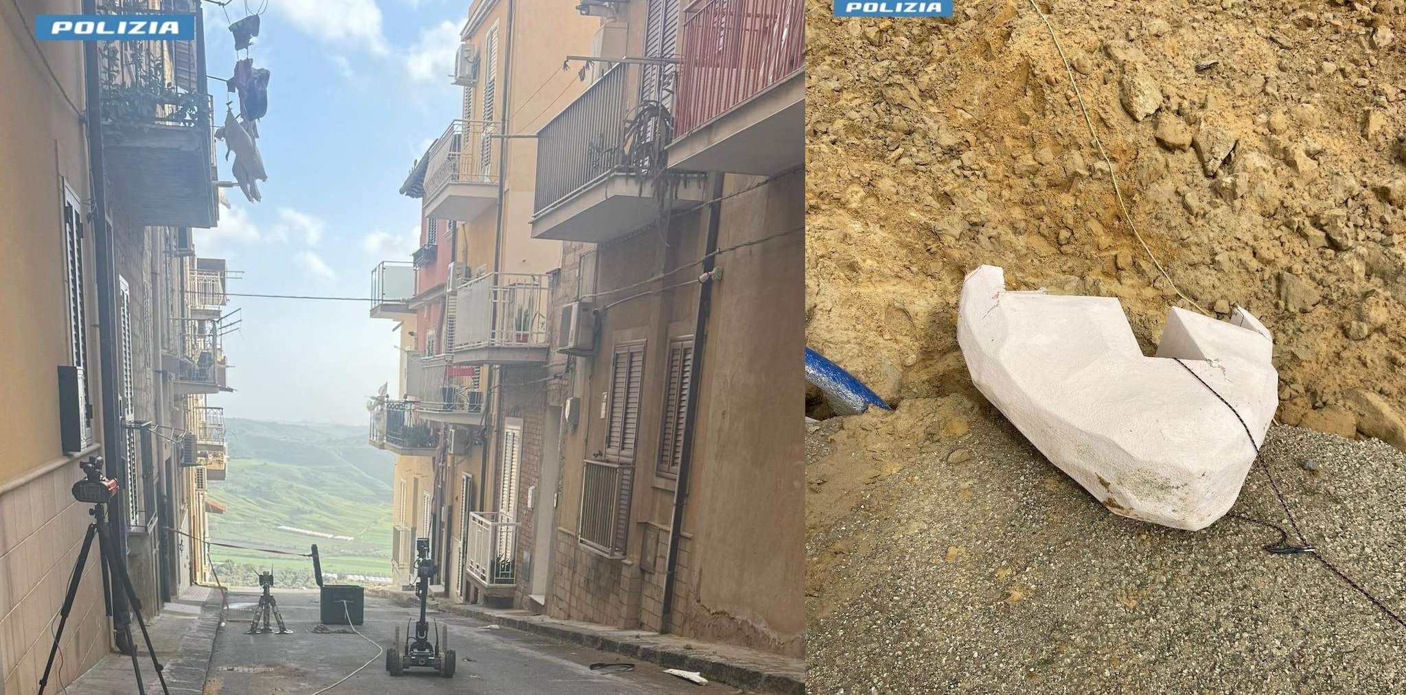 La croce di Niscemi recuperata da un drone dei Nocs, presi anche libri e foto da una casa: i video della Polizia