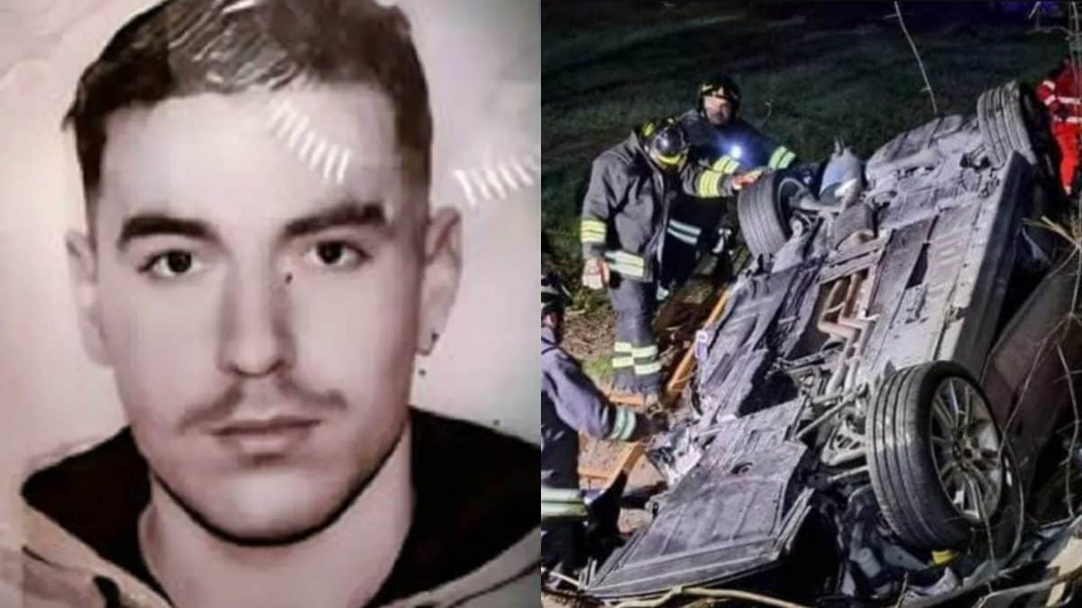 Da sinistra, Michele Riglietti, 19 anni; foto Vigili del Fuoco.