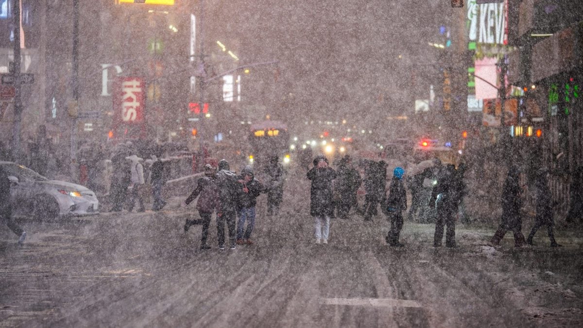 Tempesta di neve New York.