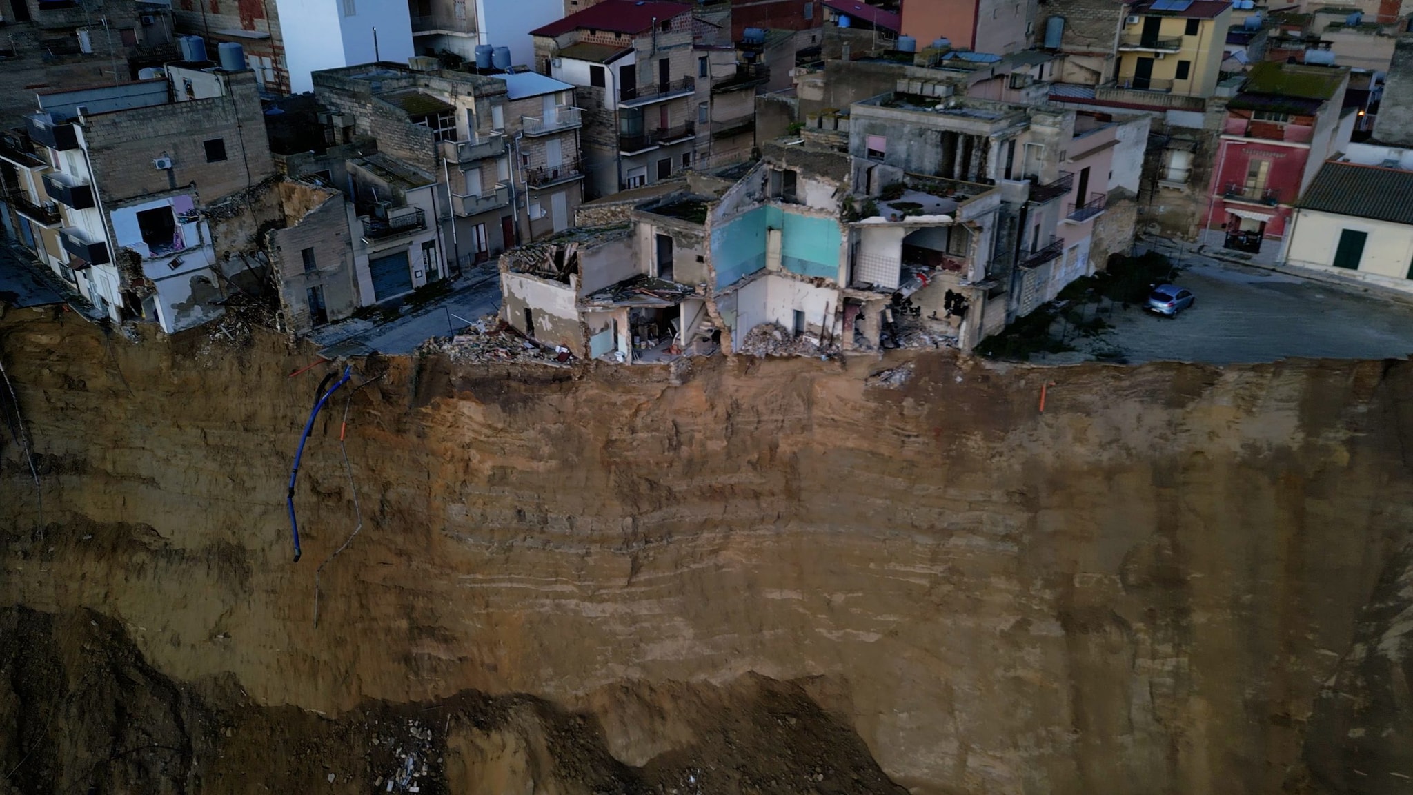 La frana di Niscemi, fotografata il 30 gennaio 2026