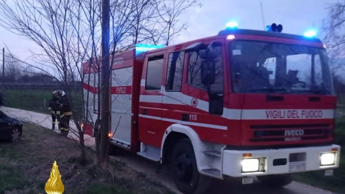 I vigili del fuoco intervenuti a Cappella Maggiore