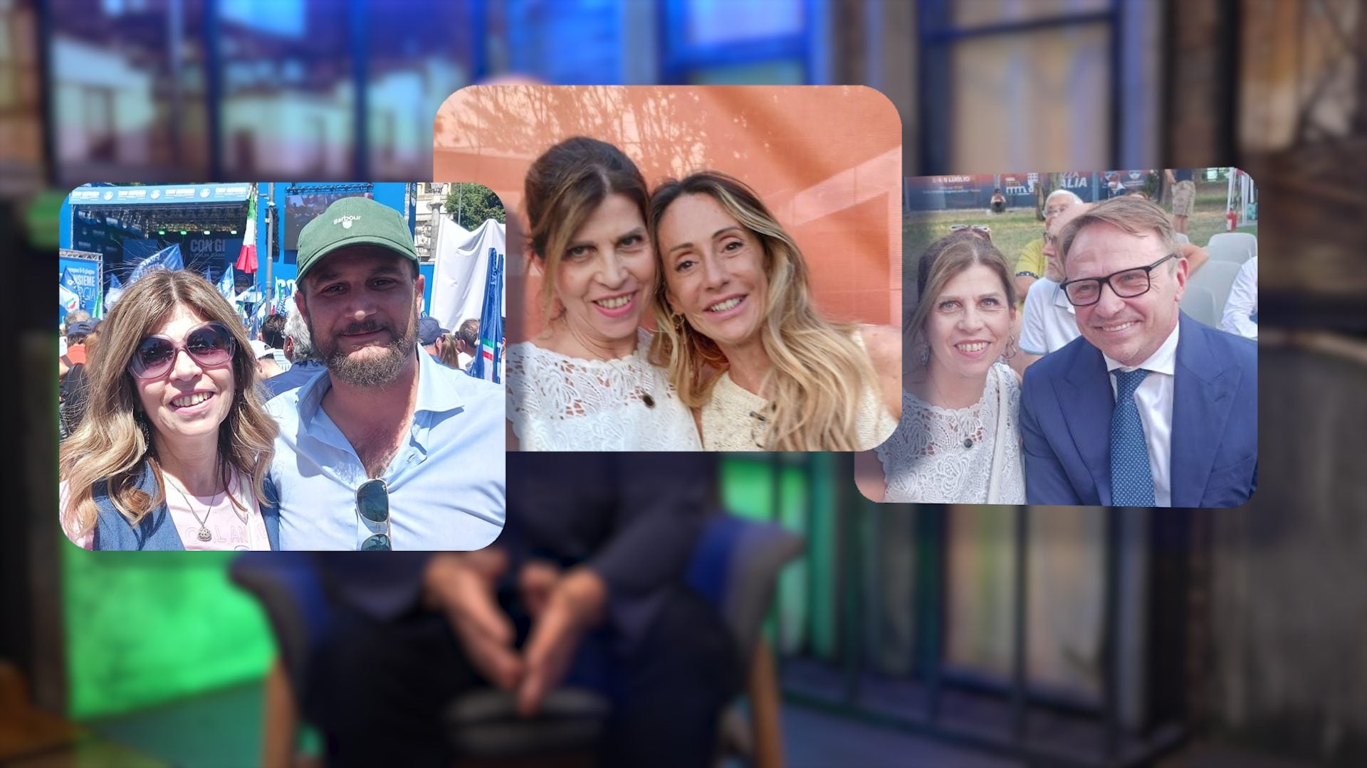 Lorena Vinzi con Arianna Meloni e con Francesco Lollobrigida