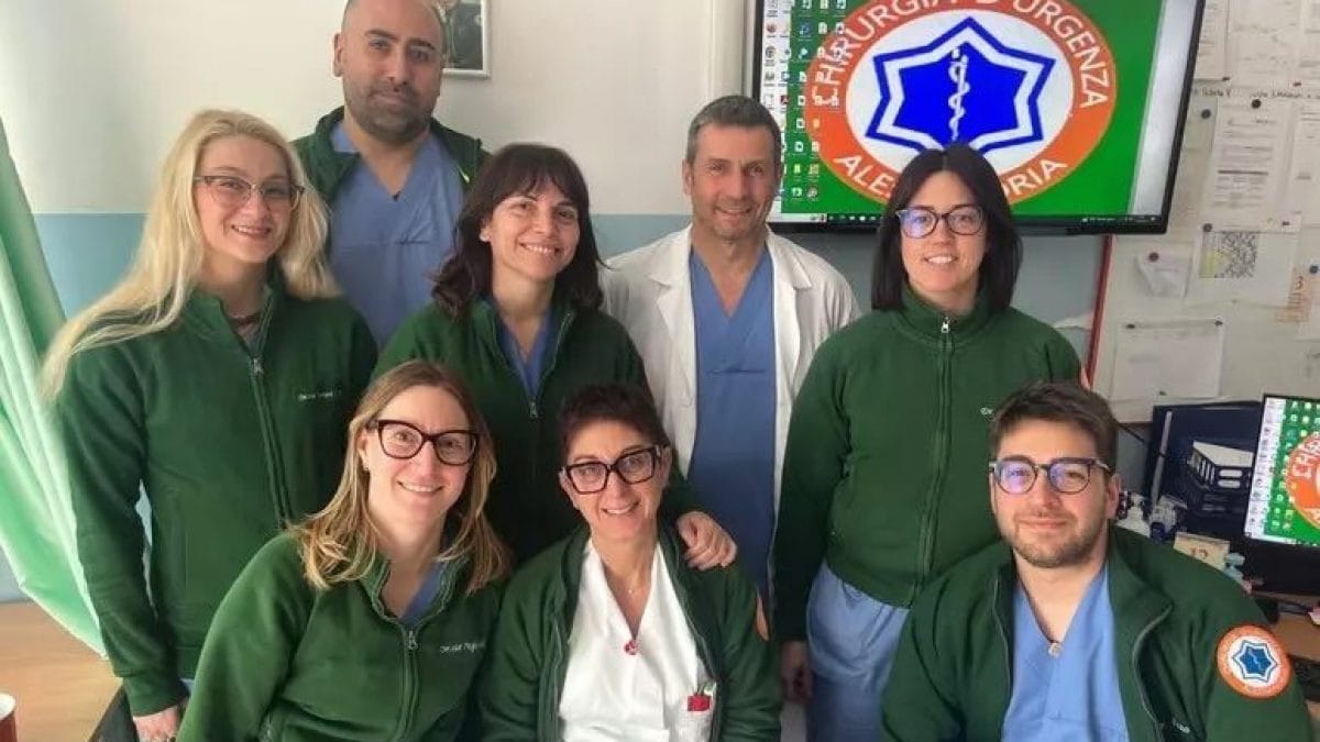 Il team che ha operato la signora.