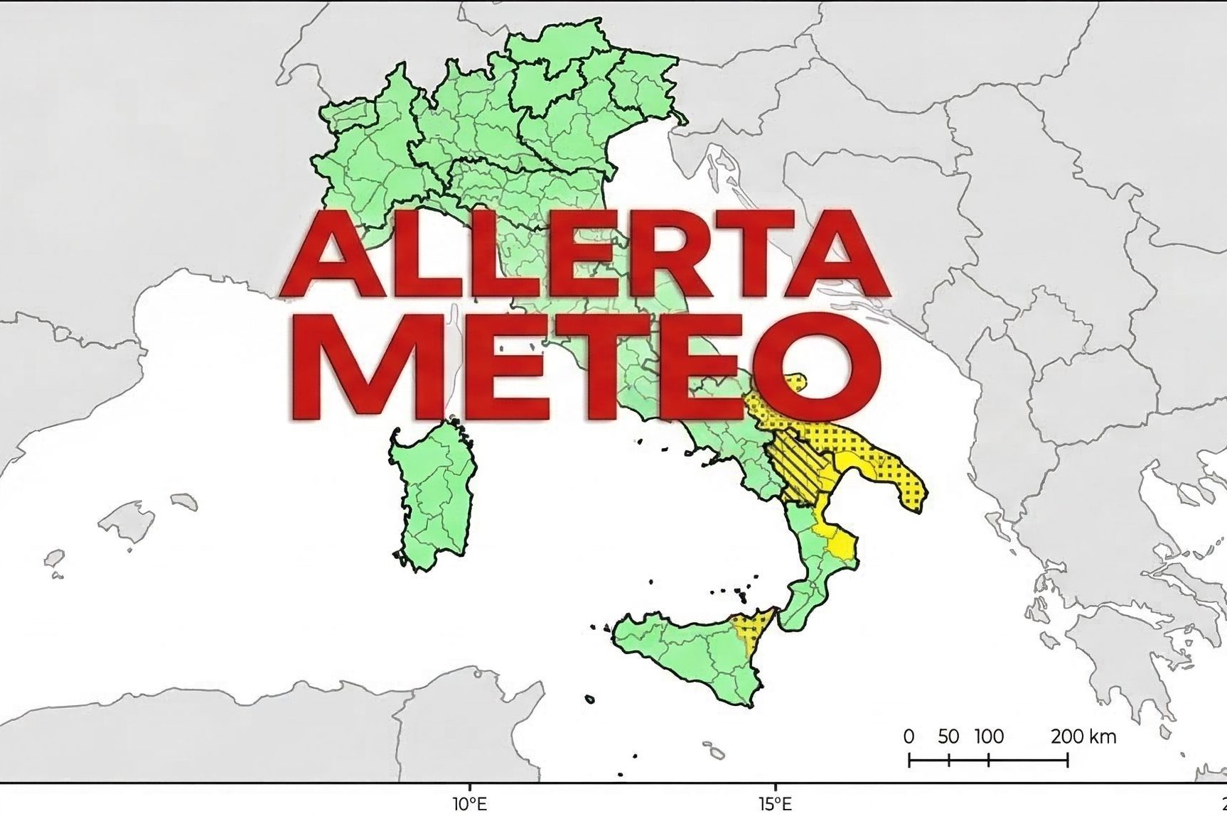 Meteo, allerta meteo gialla domani 19 marzo per temporali: le regioni colpite