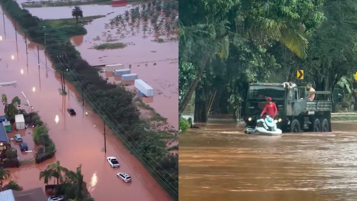 Immagini dell’alluvione alle Hawaii.