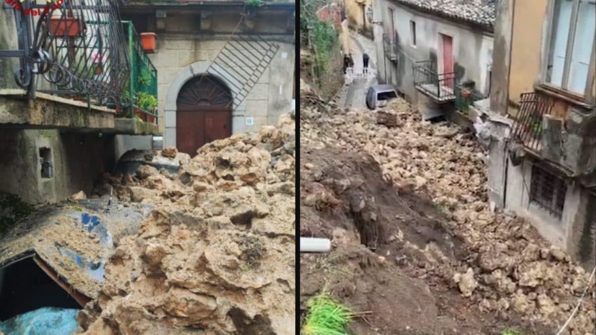 Le immagini della frana a Stilo