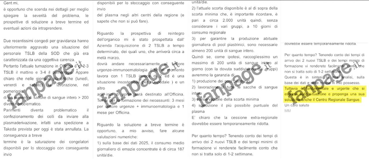 La lettera del 20 febbraio del dottor Montanari