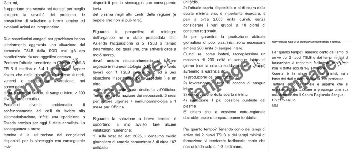 La mail del 20 febbraio