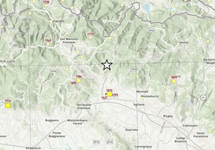 Terremoto oggi a Pistoia, scossa di magnitudo 4,1: avvertita a Firenze e in altre città della Toscana