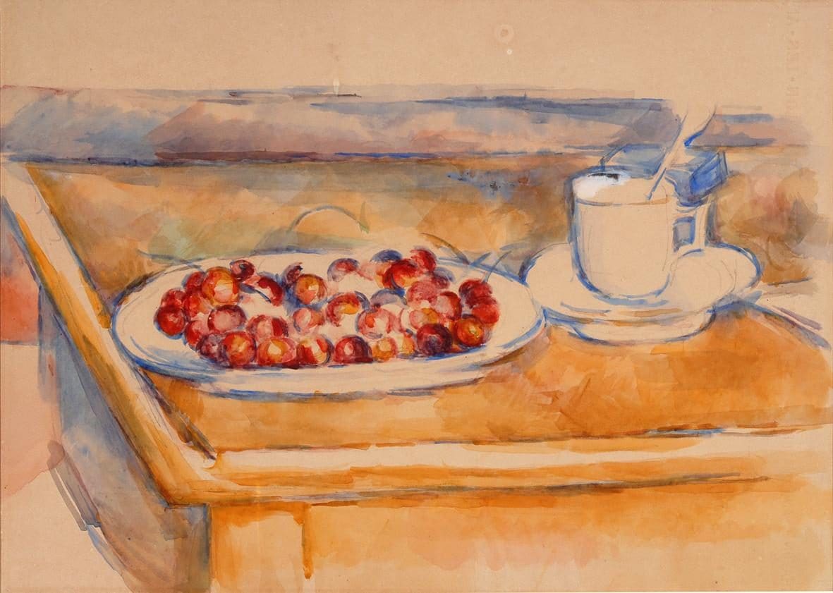 “Natura morta con ciliegie” di Paul Cézanne