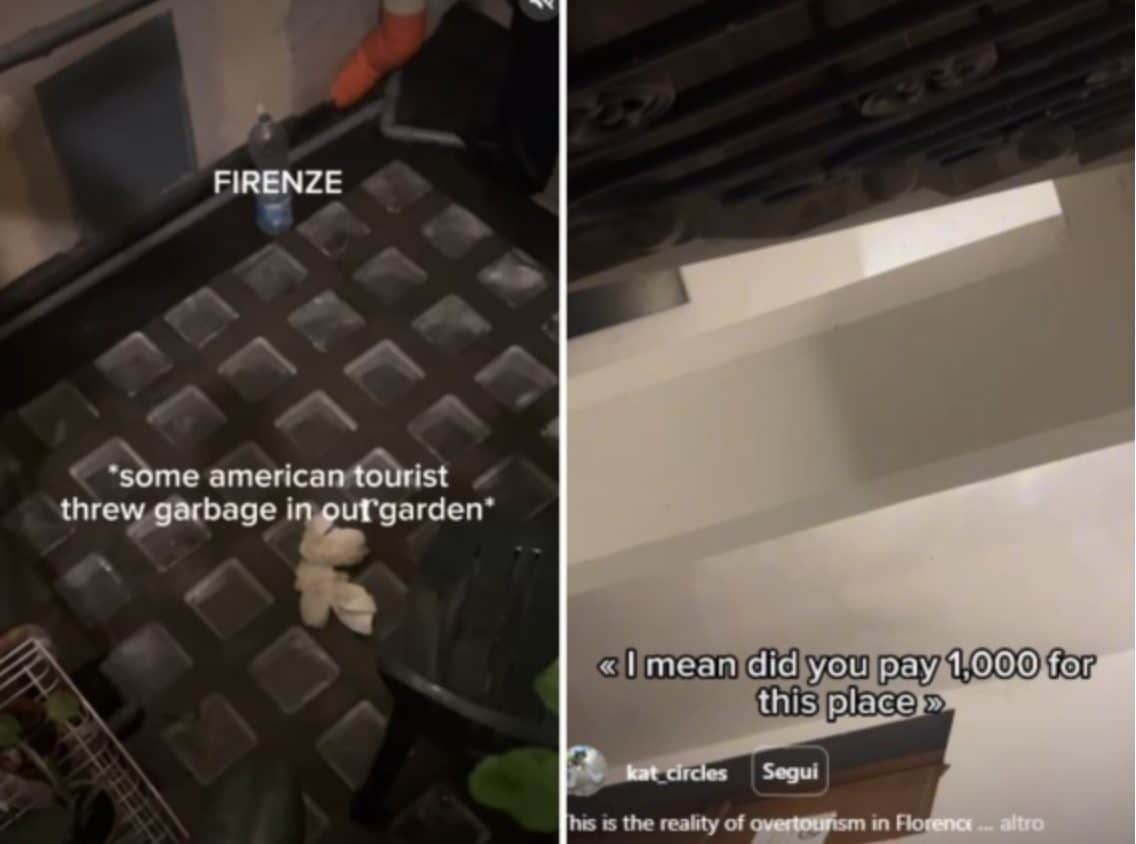 Firenze, turista americano butta la spazzatura nel cortile della vicina: "Ho pagato mille euro per essere qui"