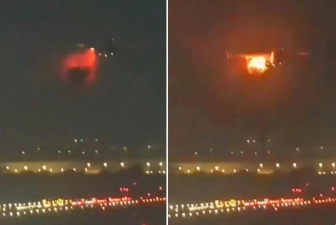 Il motore dell'aereo scoppia in volo: paura per i 300 passeggeri a bordo. Il video dell'esplosione