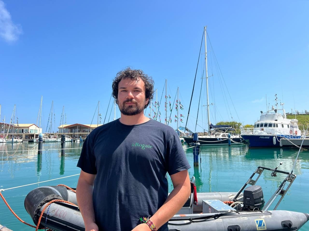 Luca Foschi, attivista della Global Sumud Flotilla. Foto di Lidia Ginestra Giuffrida