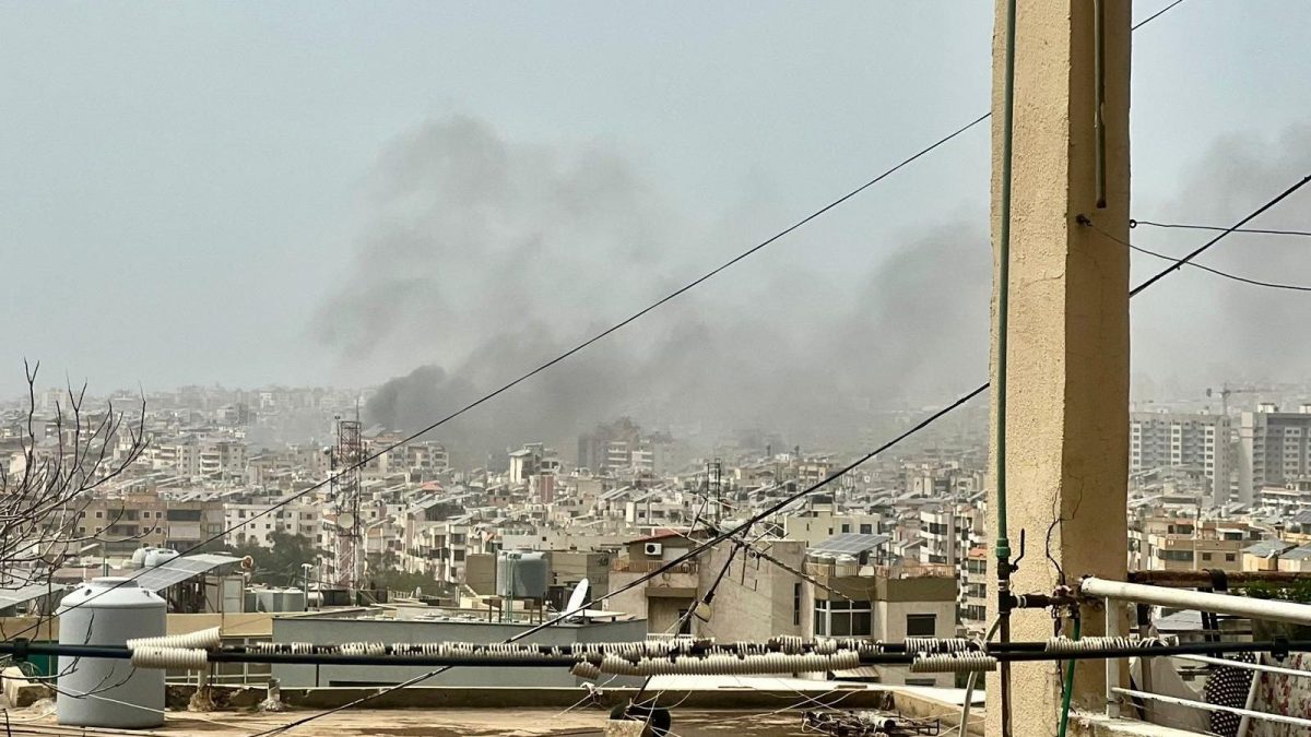 Bombardamenti su Beirut, 5/04/2026. Foto di Lidia Ginestra Giuffrida.