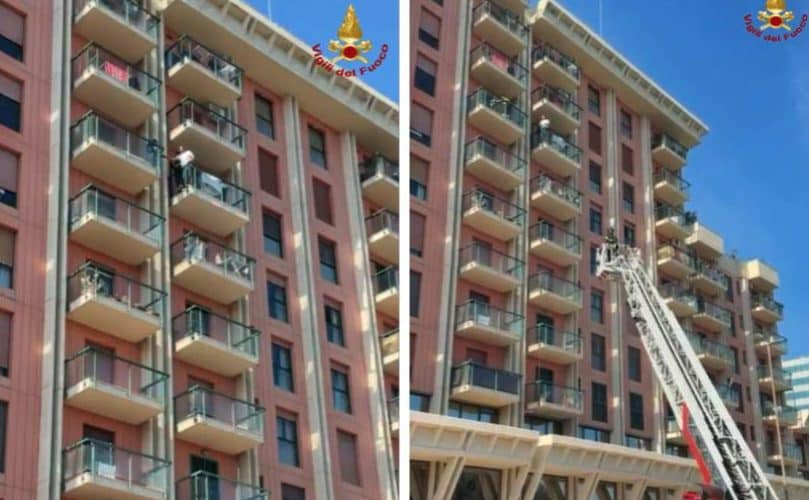 Bari, Vigile del Fuoco fuori servizio salva un ragazzo sospeso all’ottavo piano: “Abbiamo parlato anche di sport”