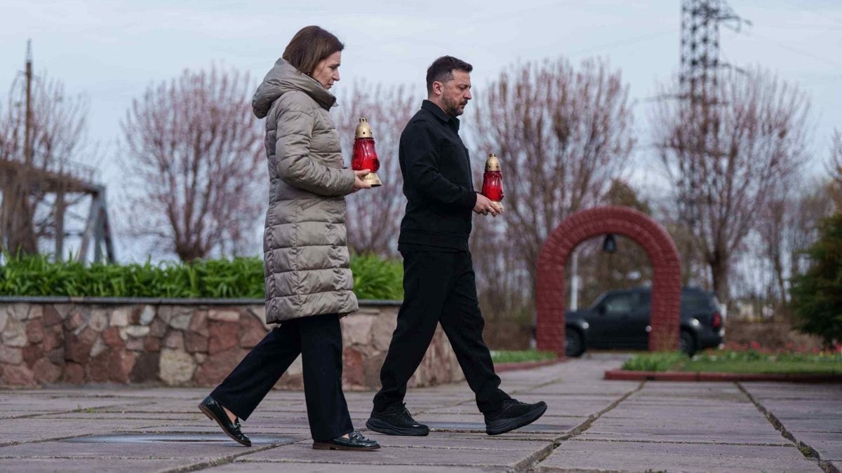 Il presidente Zelensky a una conferenza sulla sicurezza nucleare presso la centrale di Chernobyl