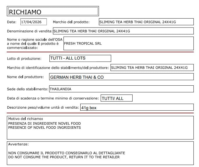 L’avviso di richiamo