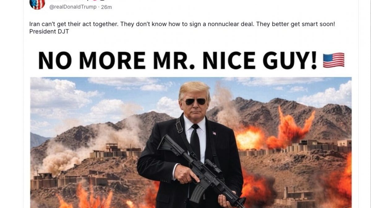 Foto AI postata da Trump sui social