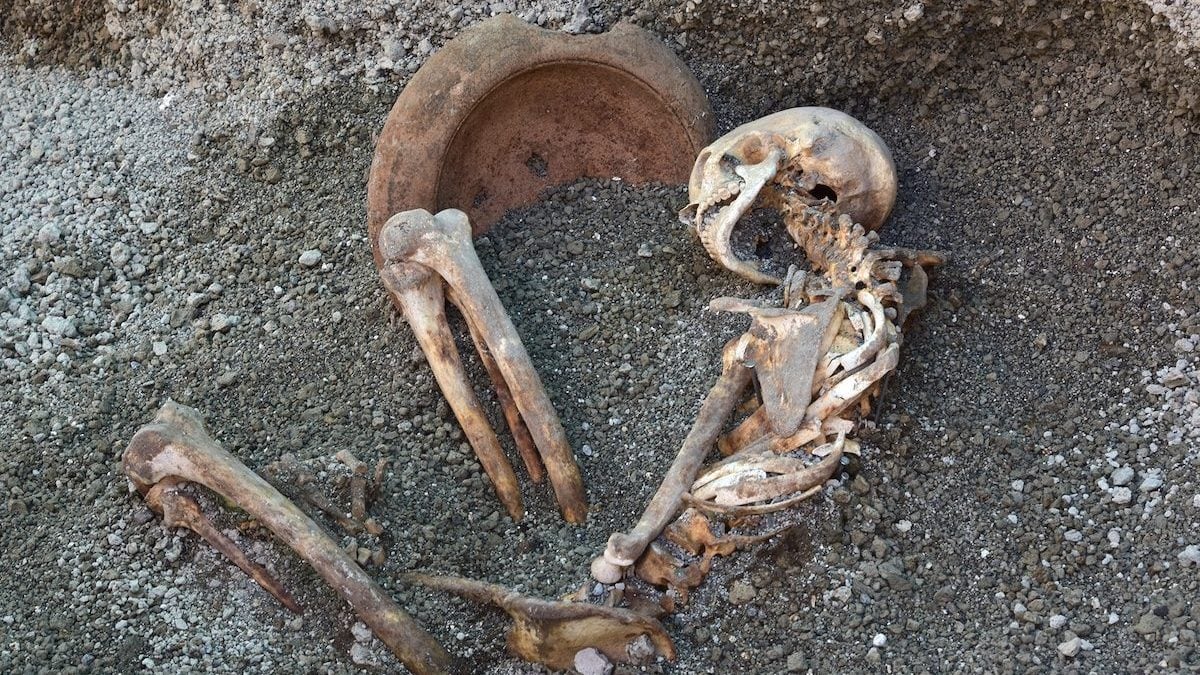 Vittima dell’eruzione del Vesuvio del 79 dC a San Paolino a Pompei