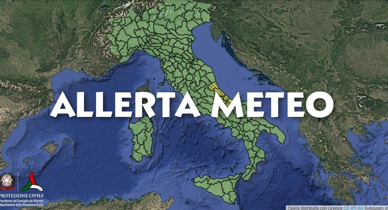 Allerta meteo gialla 11 aprile in Abruzzo e Molise: le zone interessate