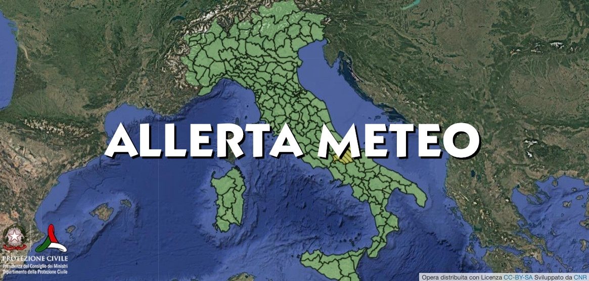 Allerta meteo gialla sabato 18 aprile in Molise per rischio idrogeologico: le zone colpite