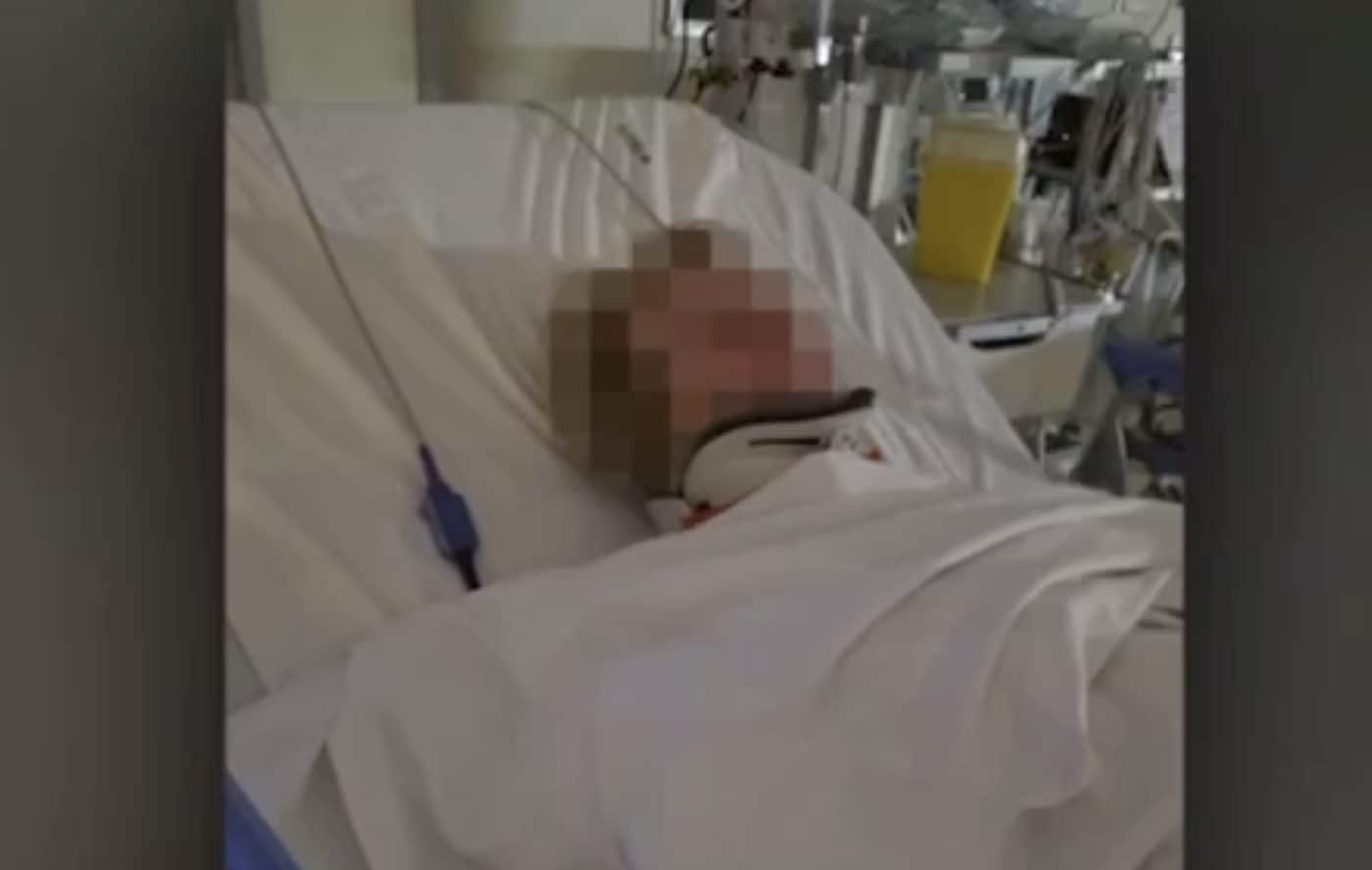 La donna aggredita da Del Grande – Screen da servizio Tg5.